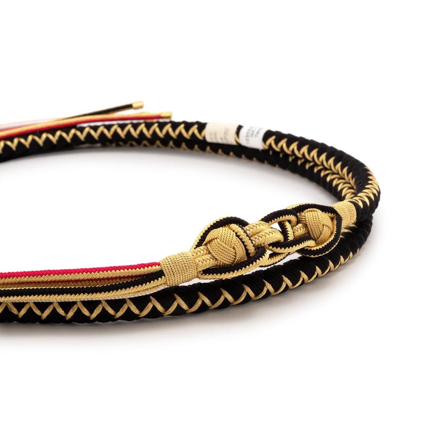 SOUBIEN（創美苑） 帯締め 振袖用 成人式 振袖 正絹 黒 金色 赤 小田巻