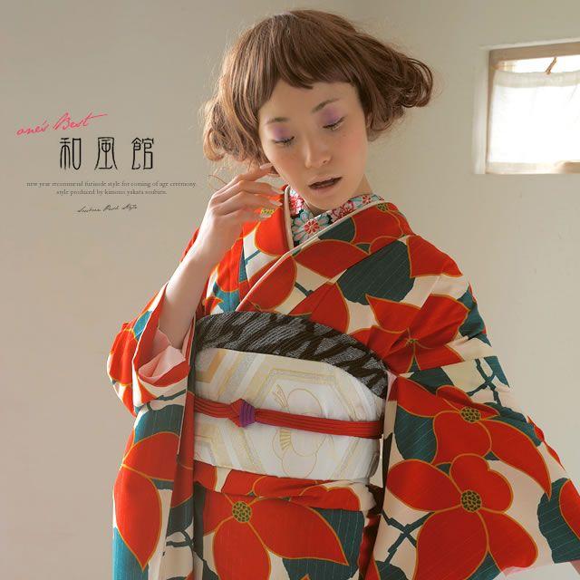 振袖 セット 老舗 ブランド 和風館 白 赤 ヤマボウシ 鶴梅 花 洗える着物 モダン 仕立て上がり 成人式 二次会 パーティー 結婚式 販売 日本製 送料無料 Www Mohmmadiyon Com