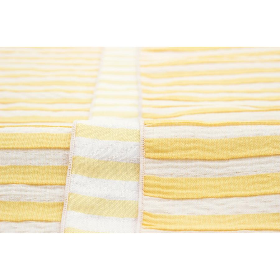 日本限定モデル 兵児帯 黄色 イエロー 縞 ストライプ しじら織り 桐生織 浴衣帯 小紋向き 夏着物向き 夏祭り 花火大会 女性帯 日本製 Rmb Com Ar