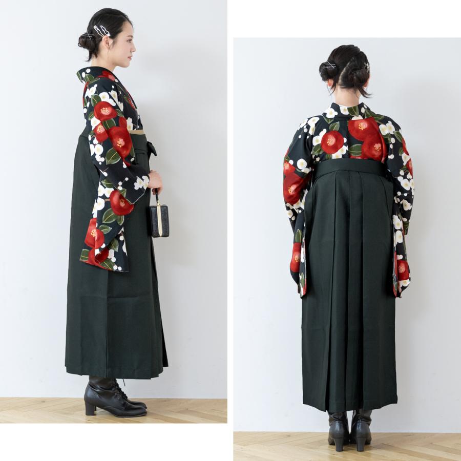 【新品★未使用】小学生　卒業式ベージュ椿着物×黒 色袴 セット150cm SOUBIEN 袴セット 卒業式 大学卒業式 小学校卒業式 大学生 購入