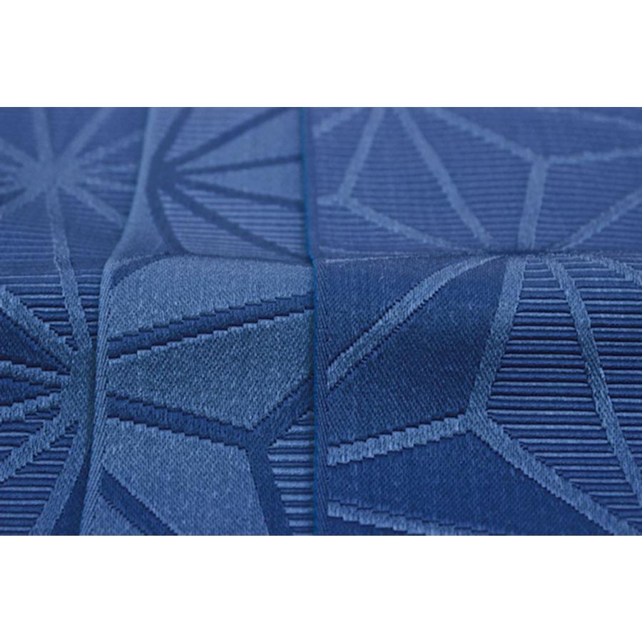 浴衣 帯 半幅帯 青 ブルー 麻の葉 半巾帯 細帯 単衣 女性帯 浴衣帯