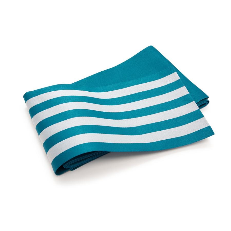 半幅帯 モダン 青系 孔雀青色 縞 ストライプ 両面 リバーシブル 薄め