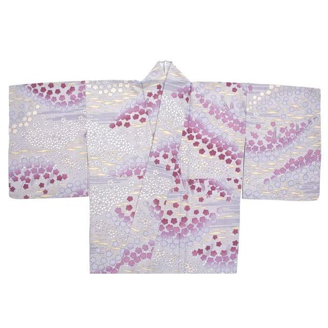 訪問着 袷 水色 黒 絵羽文様 絵羽柄 辻が花 辻ヶ花 沙羅双樹 夏椿 藤