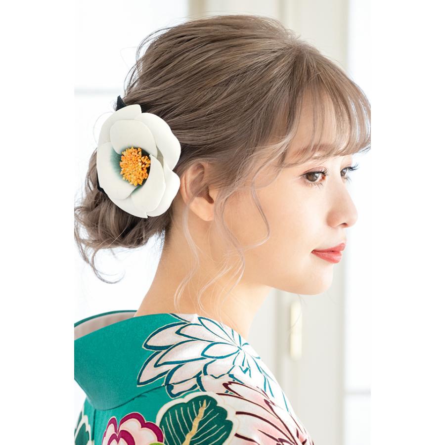 髪飾り 成人式 振袖 卒業式 袴 ショートヘア 白 ホワイト 椿 ツバキ 花 フラワー ベルベット調 モダン コサージュ 2way クリップピン 和装 Kaz2133m D5 3181 きもの館 創美苑 通販 Yahoo ショッピング