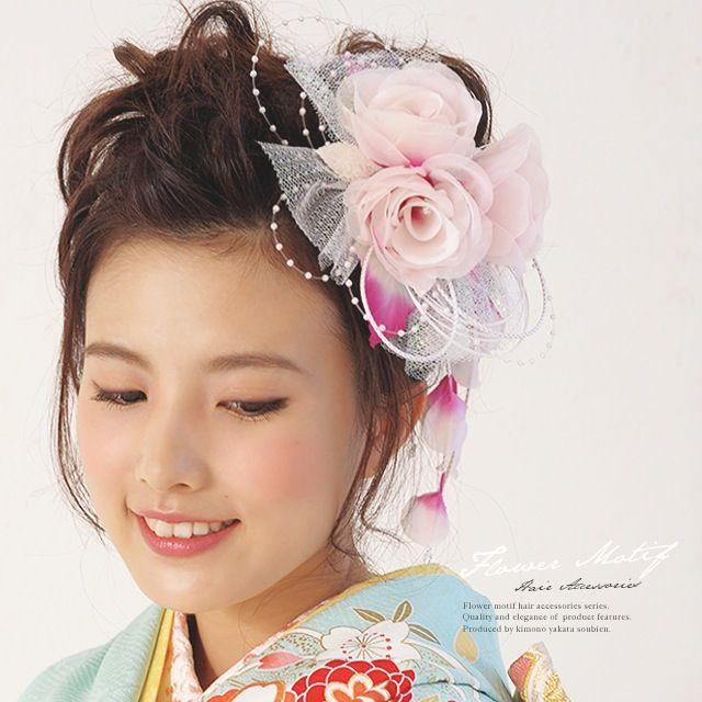 SOUBIEN（創美苑） 髪飾り 成人式 花 卒業式 袴 和装 ピンクマゼンタ
