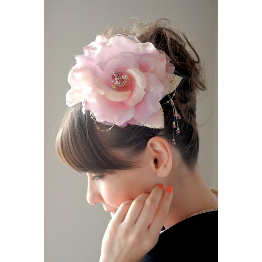 SOUBIEN（創美苑） 髪飾り 成人式 ピンク 2点セット 花 フラワー