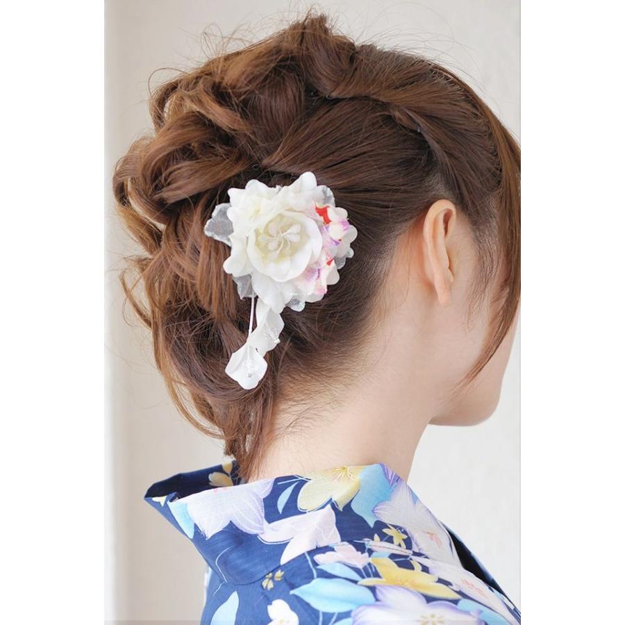 髪飾り 白 ホワイト 花 和柄 コサージュ 浴衣髪飾り 着物 和風 Kaz3012tw 29 きもの館 創美苑 通販 Yahoo ショッピング