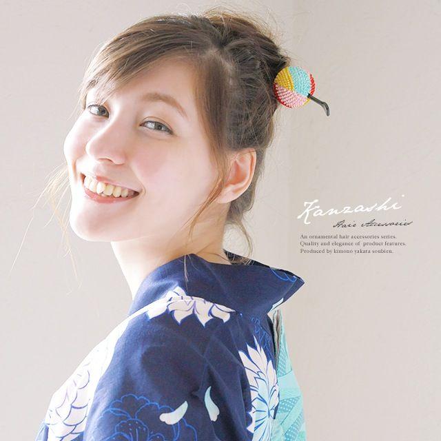 SOUBIEN（創美苑） かんざし 和装 髪飾り 簪 玉簪(かんざし) ピンク系