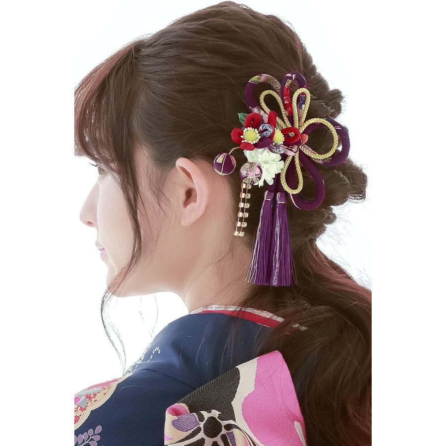 髪飾り リボン 卒業式 成人式 3点セット 紫 赤 和柄 縮緬 花 フラワー ラインストーン 振袖 袴 和装 Kaz4109tw 30 きもの館 創美苑 通販 Yahoo ショッピング