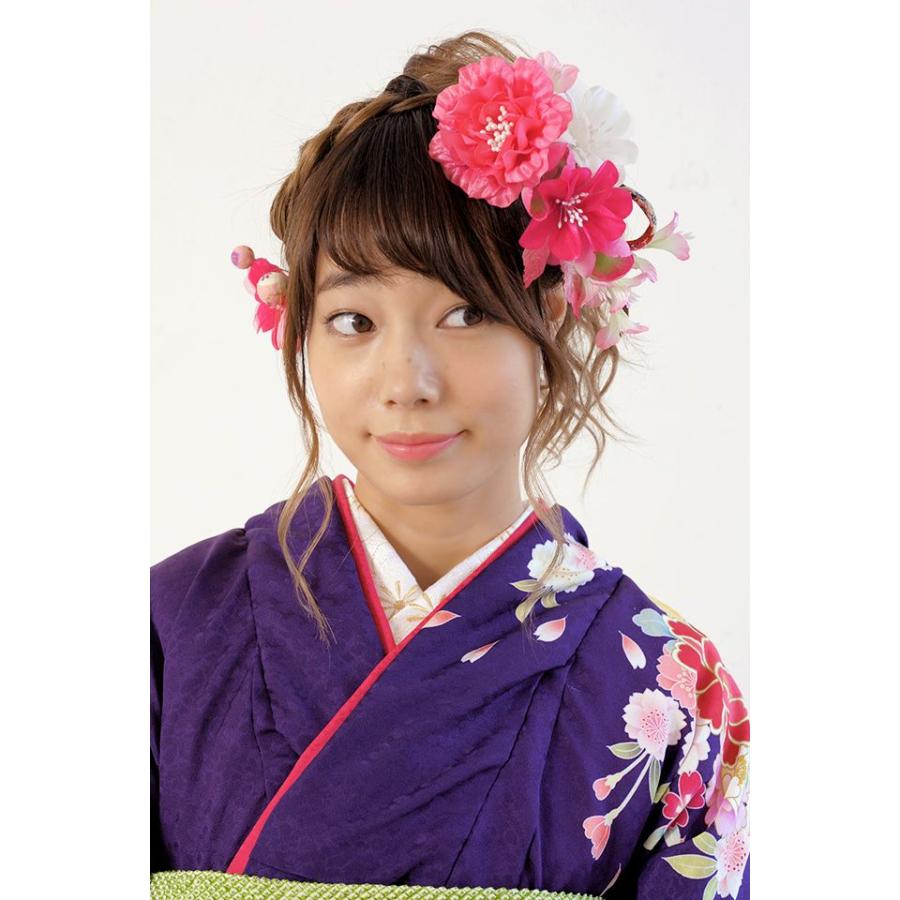 SOUBIEN（創美苑） 髪飾り 2点セット 成人式 卒業式 ピンク 花