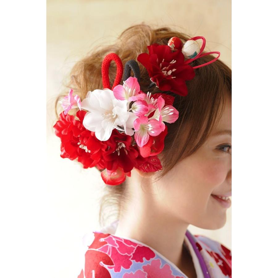 成人式 髪飾り 成人式の髪飾り 2点セット 振袖 卒業式 袴 創美苑オリジナル 赤 花 髪留め ヘアアクセサリー 和装 SOUBIEN（創美苑） 髪飾り2点セット 花 フラワー 成人式振袖髪飾り