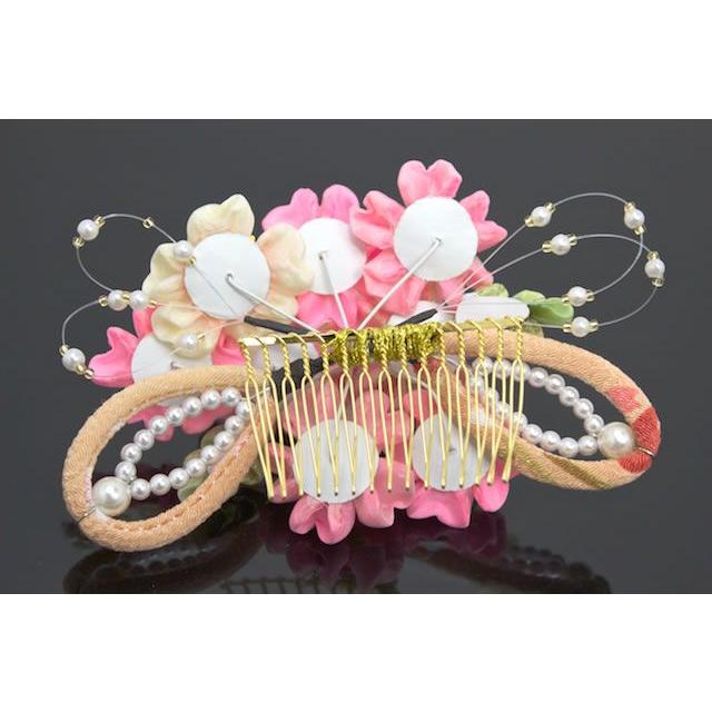 SOUBIEN（創美苑） つまみ細工 髪飾り 成人式 振袖 桜 ピンク コーム