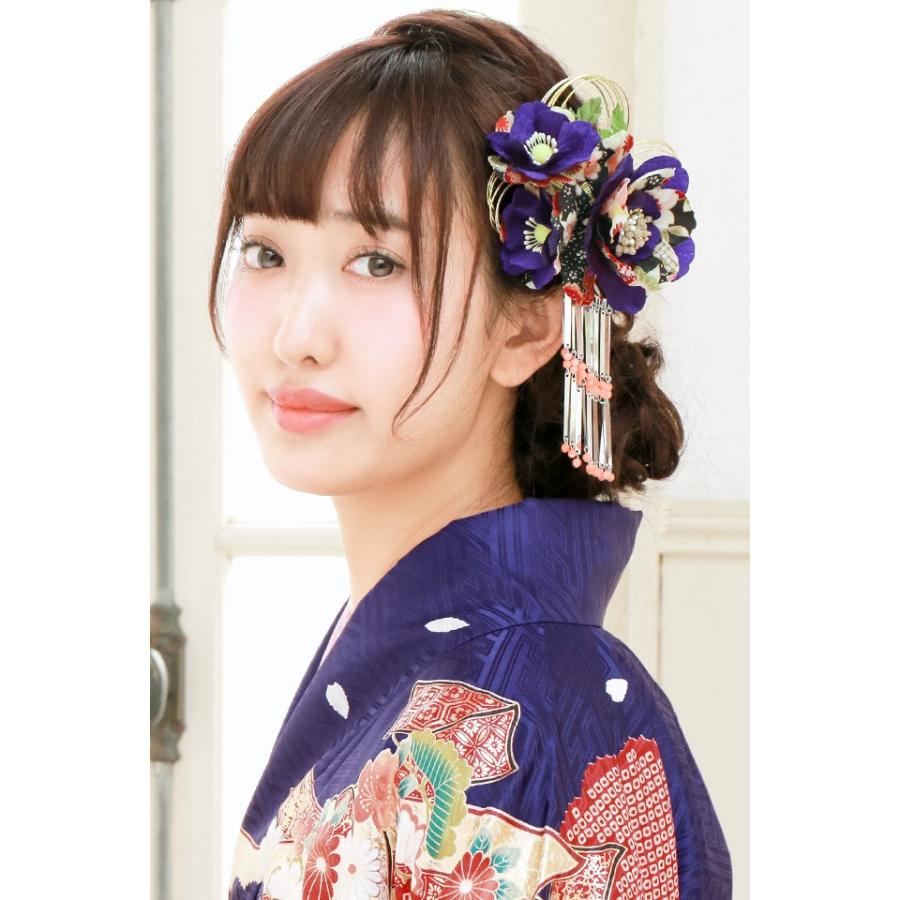 シャネル ヘアアクセサリー かんざし 髪飾り ココマーク 髪留め 青紫色 水引髪飾り 紫水 -しすい- その他ヘアアクセサリー myrtle 1969 通販