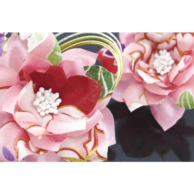 SOUBIEN（創美苑） 髪飾り 2点セット ピンク 花 水引 リボン