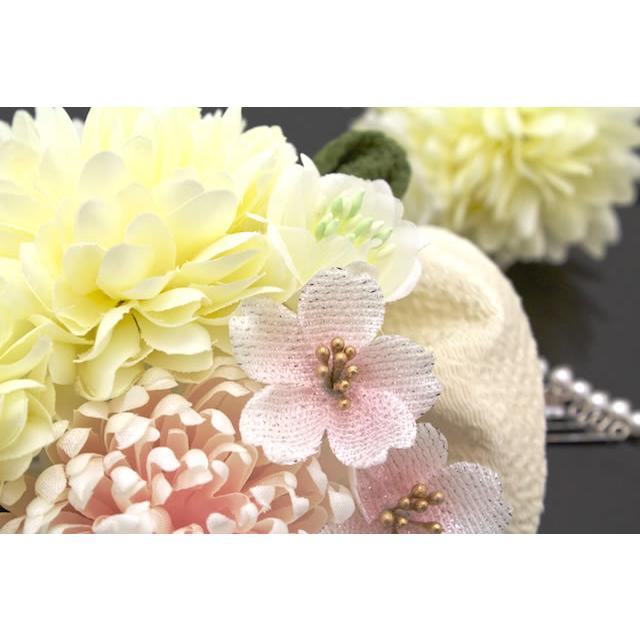 SOUBIEN（創美苑） 髪飾り 2点セット 白 クリームホワイト 桜 菊 花