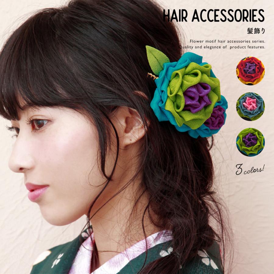 髪飾り 成人式 つまみ細工 薔薇 花 コーム ヘアアクセサリー 卒業式 七五三 日本製 和装 Kaz54t 31 きもの館 創美苑 通販 Yahoo ショッピング