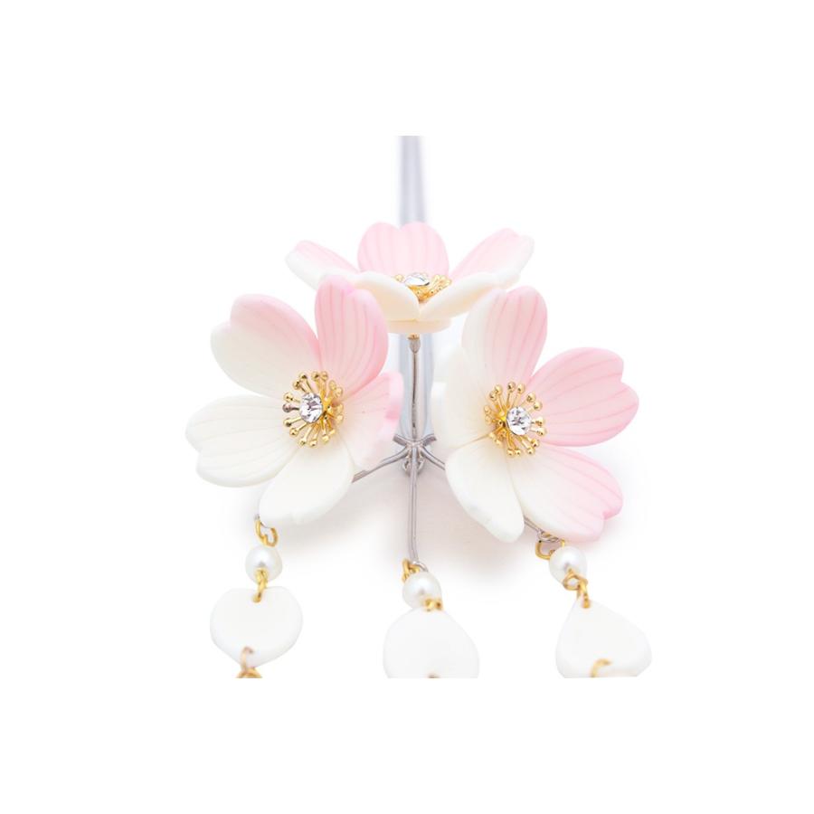 SOUBIEN（創美苑） 簪 かんざし ピンク 白 ホワイト 桜 花 フェイク