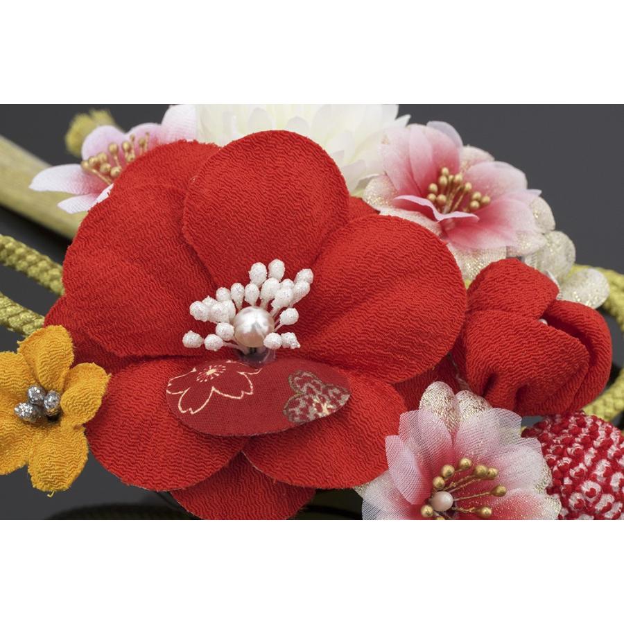 SOUBIEN（創美苑） 髪飾り 2点セット 赤 レッド 白 ピンク 桜