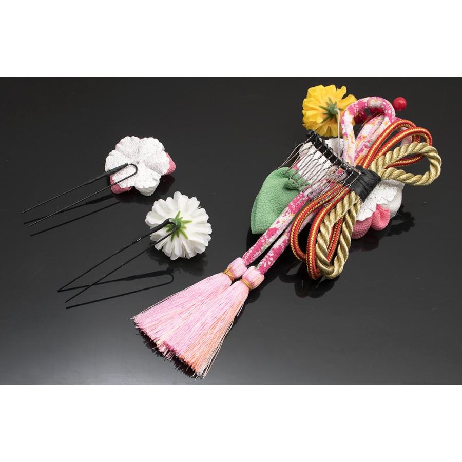 SOUBIEN（創美苑） 髪飾り 3点セット ピンク 白 桜 ピンポンマム 花