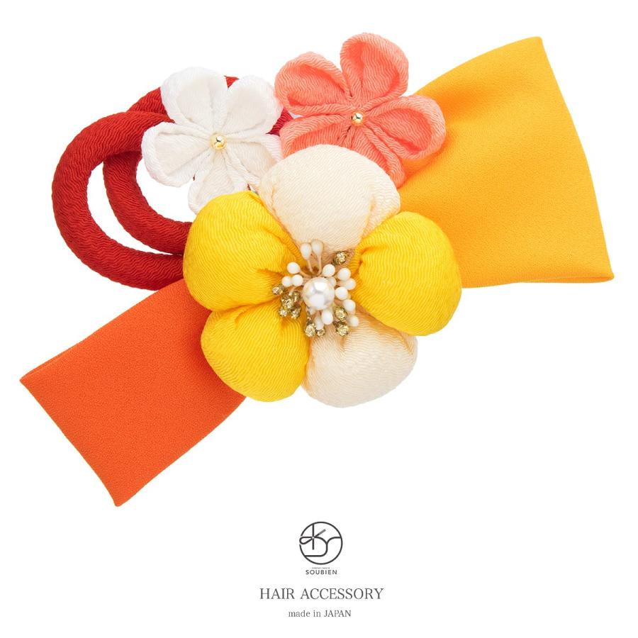確認　ヘアゴム ヘアリボン ツインテール　1066　桜　春　黄色　菜の花 確認 ヘアゴム ヘアリボン ツインテール 1066 桜 春 黄色 菜の花 確認