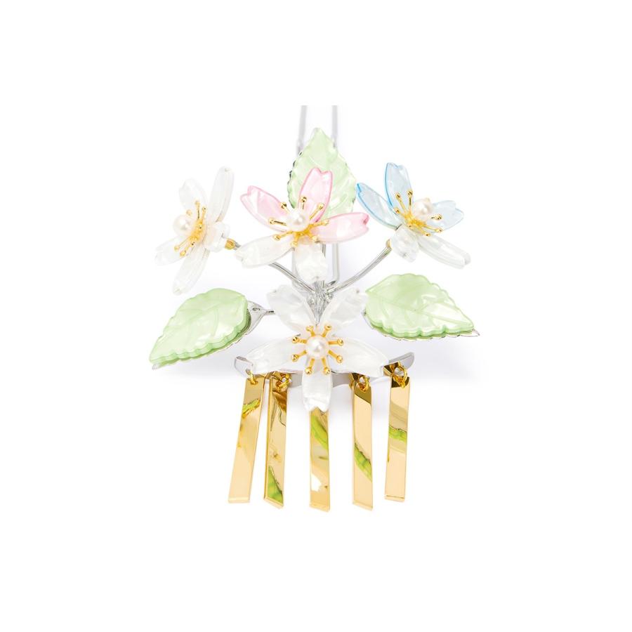 かんざし 簪 白 ホワイト ピンク 緑 桜 フェイクパール びら飾り カジュアル フォーマル 髪飾り ヘアアクセサリー 日本製 SOUBIEN（創美苑） 簪（かんざし） 白 ホワイト ピンク 緑 桜 フェイク