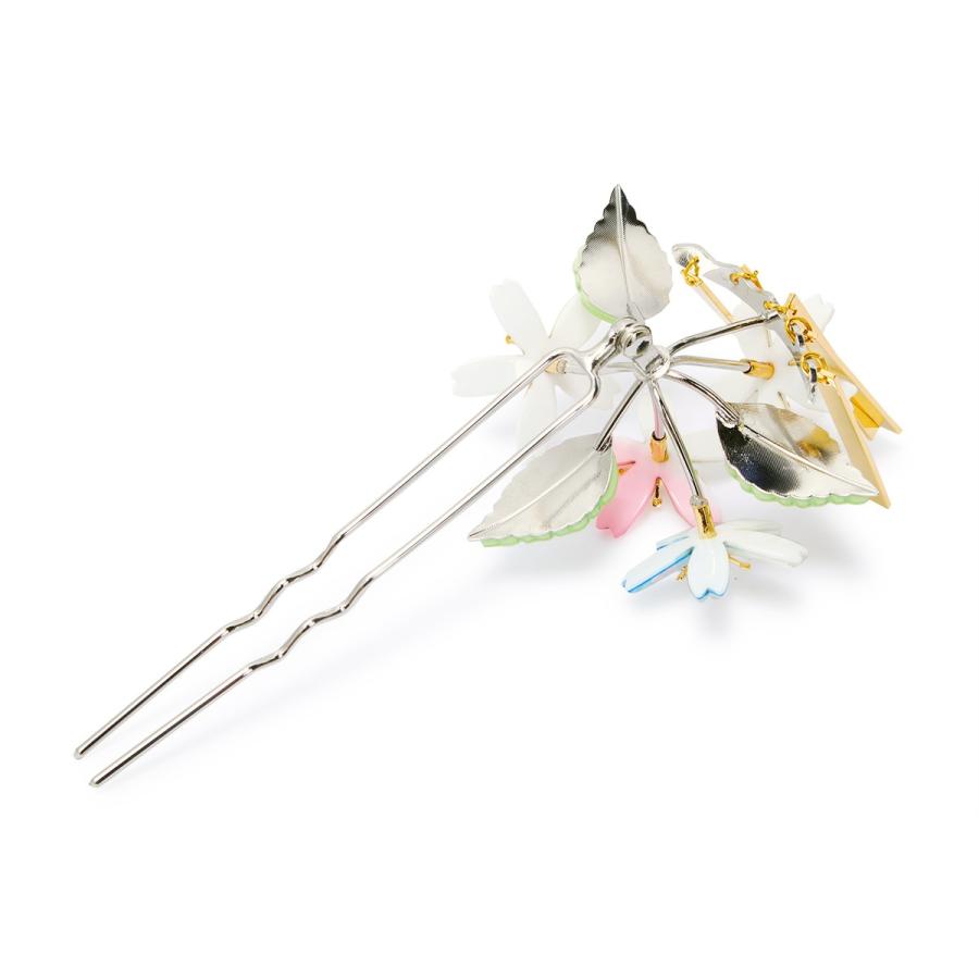 SOUBIEN（創美苑） 簪（かんざし） 白 ホワイト ピンク 緑 桜 フェイク