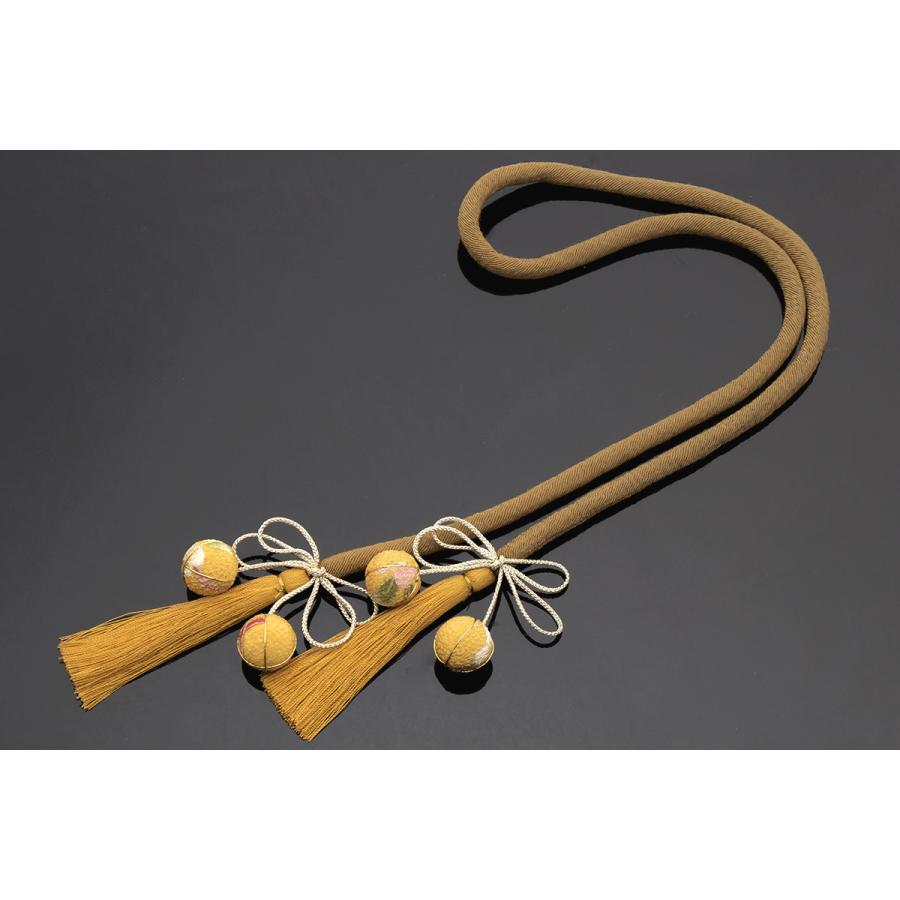 髪飾り 黄色系 黄土色 玉飾り 無地 縮緬 丸ぐけ 紐長め 房飾り 帯飾り 振袖 浴衣 七五三 日本製 Kaz6948tw 3035 きもの館 創美苑 通販 Yahoo ショッピング