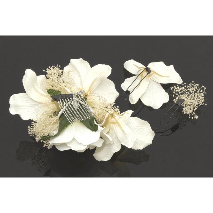 SOUBIEN 髪飾り 成人式 ドライフラワー かすみ草 卒業式 振袖 袴 3点
