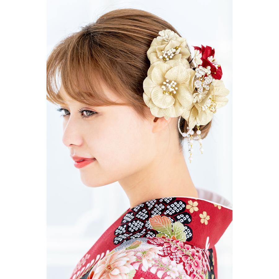 SOUBIEN（創美苑） 髪飾り 成人式 花 卒業式 和装 2点セット 振袖 袴姿
