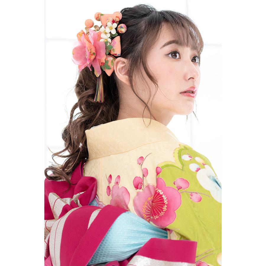 髪飾り 花 フラワー 成人式振袖髪飾り 卒業式袴髪飾り ピンク 和柄 