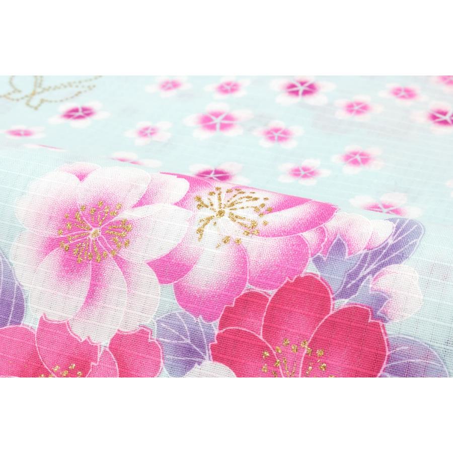 キッズ浴衣 ハイジュニア Bonheur Saisons 水色 ピンク 牡丹 桜 花 蝶 ラメ 綿 紅梅織り 夏祭り 女の子 女児 仕立て上がり 140cm Kdg280ok きもの館 創美苑 通販 Yahoo ショッピング