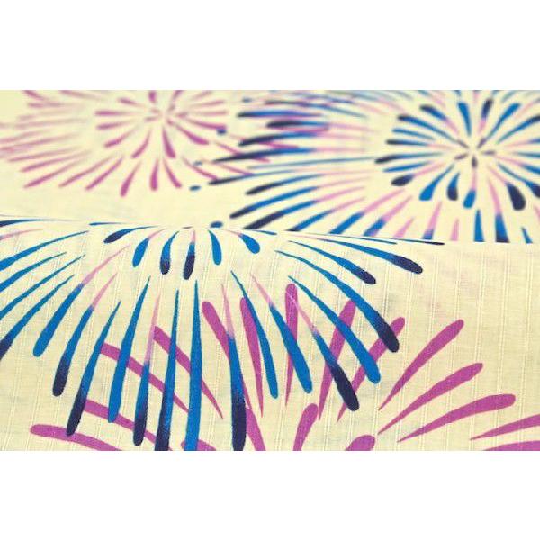 MIZUKI（ミズキ） 浴衣 レディース 単品 みずき 美月 クリーム 花火 青