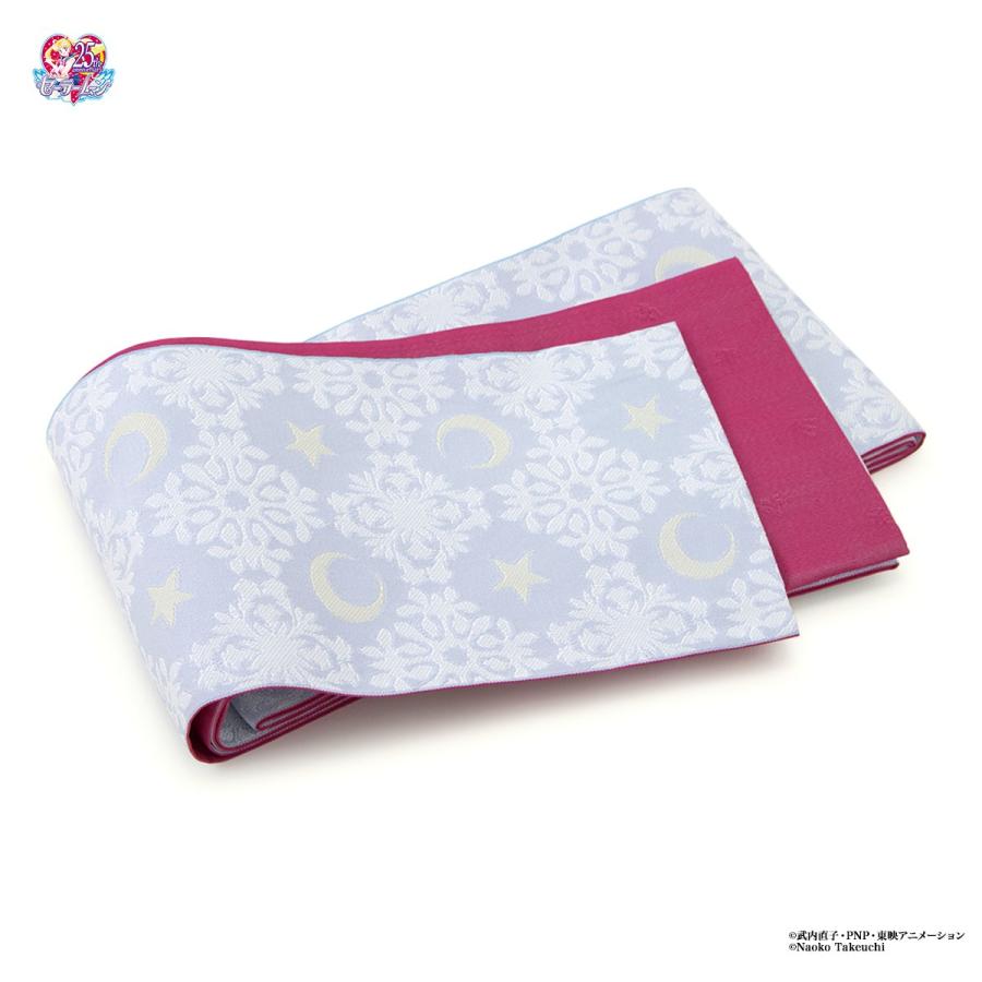 半幅帯 美少女戦士セーラームーン 京都丸紅 水色 ワイン 青系 ブルー 赤紫 守護星マーク 月 星 リバーシブル Sailor Moon 半巾帯 送料無料 Moon Ob001 3626 きもの館 創美苑 通販 Yahoo ショッピング