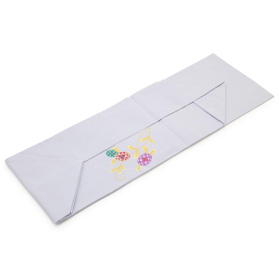 SOUBIEN（創美苑） 名古屋帯 九寸名古屋帯 灰色 グレー 花 フラワー