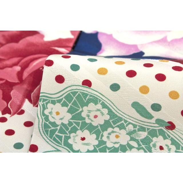 名古屋帯 正絹 modern antenna モダンアンテナ ベージュ 水玉 バラ 花 