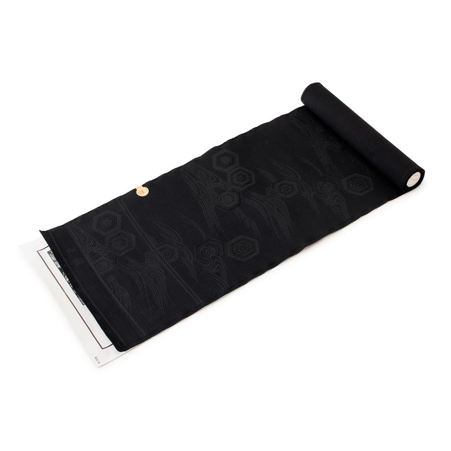 SOUBIEN（創美苑） 【未仕立て】名古屋帯 黒 九寸 石黒織物 ブラック