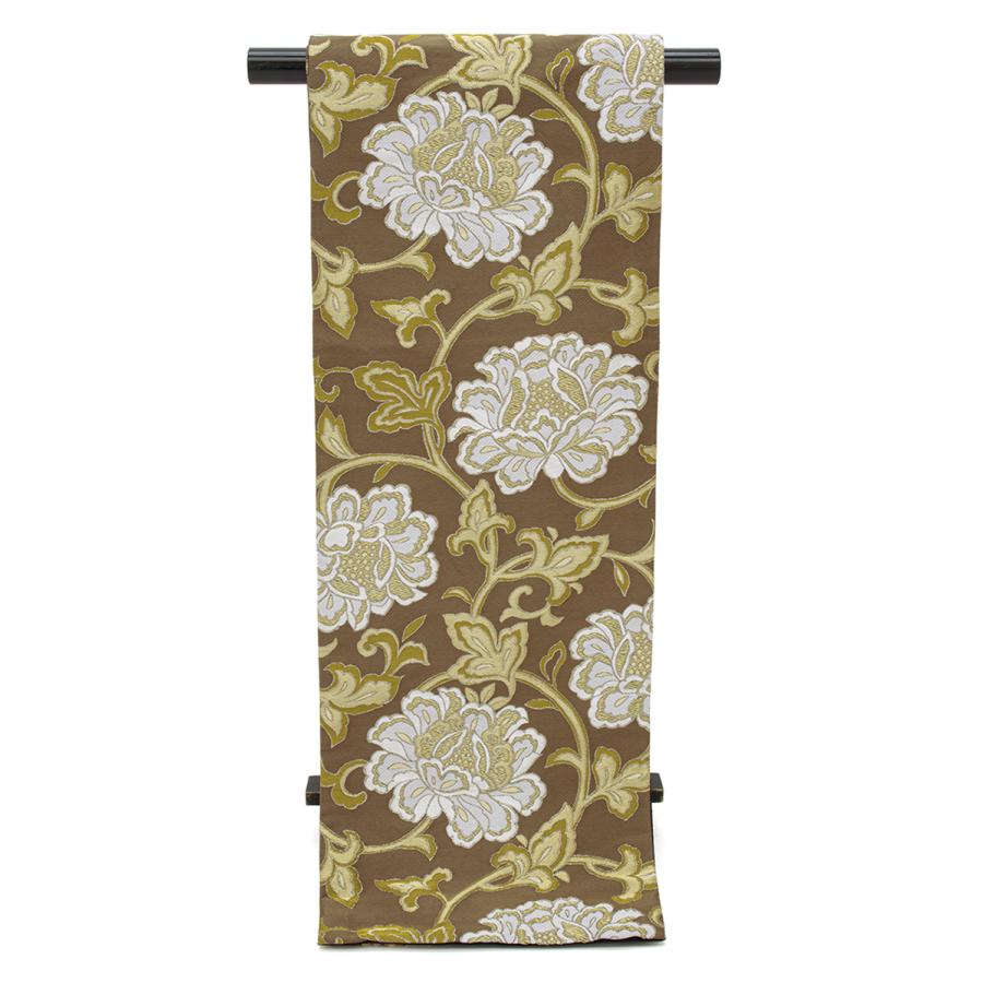 袋帯 訪問着 留袖 振袖 礼装 正装 金 ゴールド 白 ブラウン 茶 唐花 花