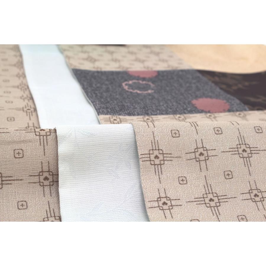 袋帯 未仕立て ブランド 和工房あやぎぬ 茶色 灰色 グレーベージュ 花