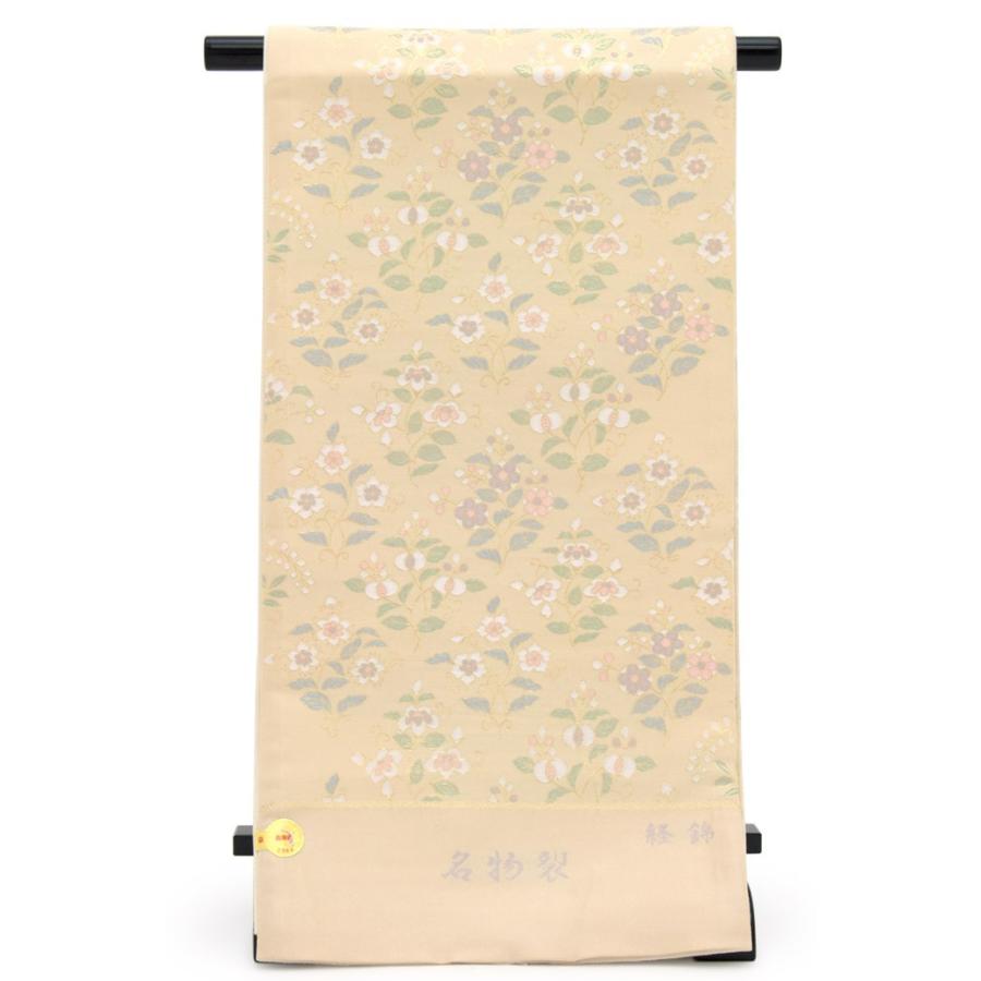 83番未仕立て新品袋帯　西陣織　クリスマスにオススメ！ピンクベージュの六通袋帯 83番未仕立て袋帯 西陣織 クリスマスに ピンクベージュの六通袋帯 83番