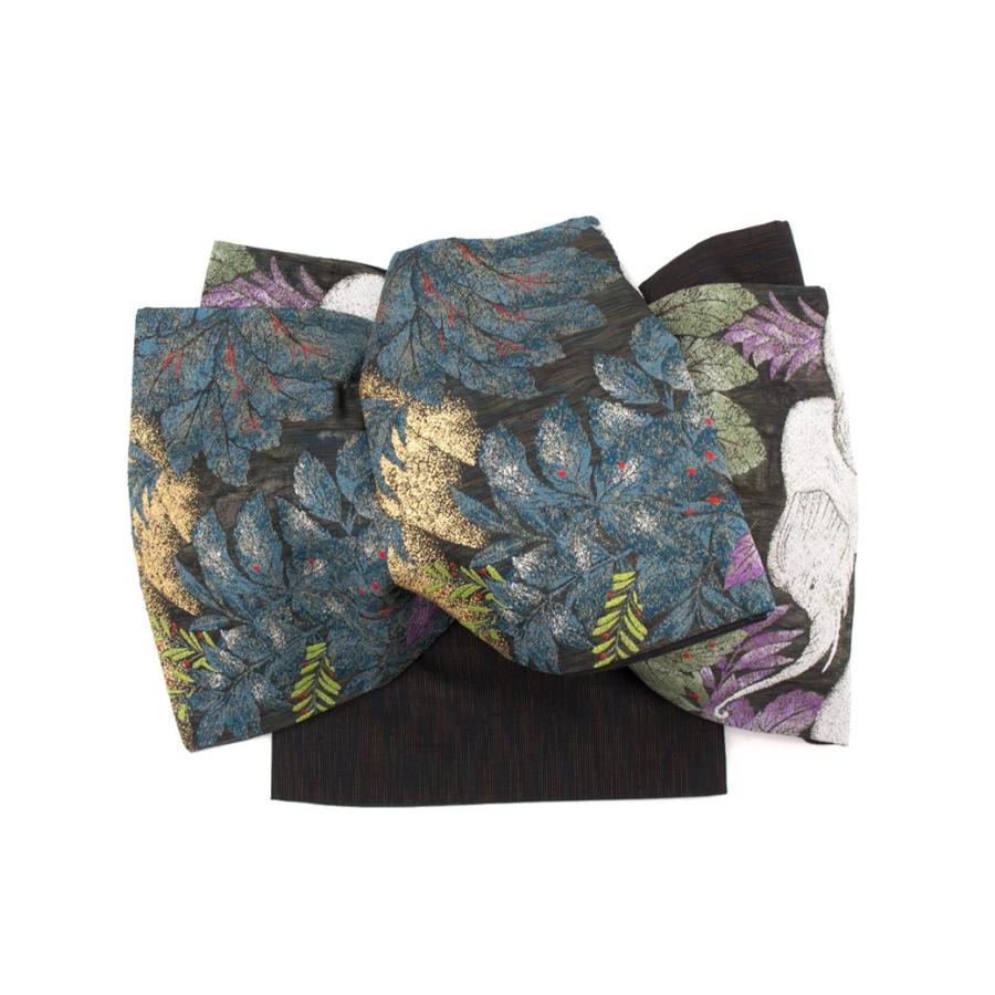 正絹黒留袖　作家物　風景花文　銀彩　⑥( 訪問着、紬、袋帯なども出品) 正絹黒留袖 友禅 作家物 風景草花文④( 訪問着、紬、袋帯なども