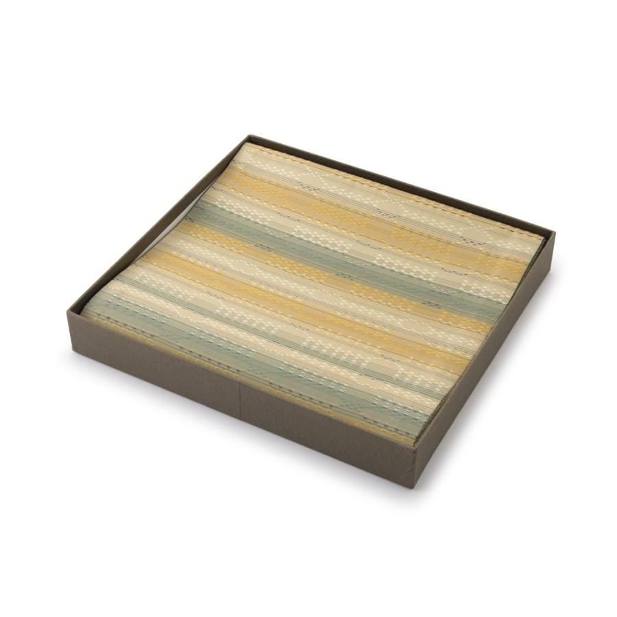 袋帯 未仕立て 本藍草木花織 薄茶色 ベージュ 緑 グリーン 黄土色