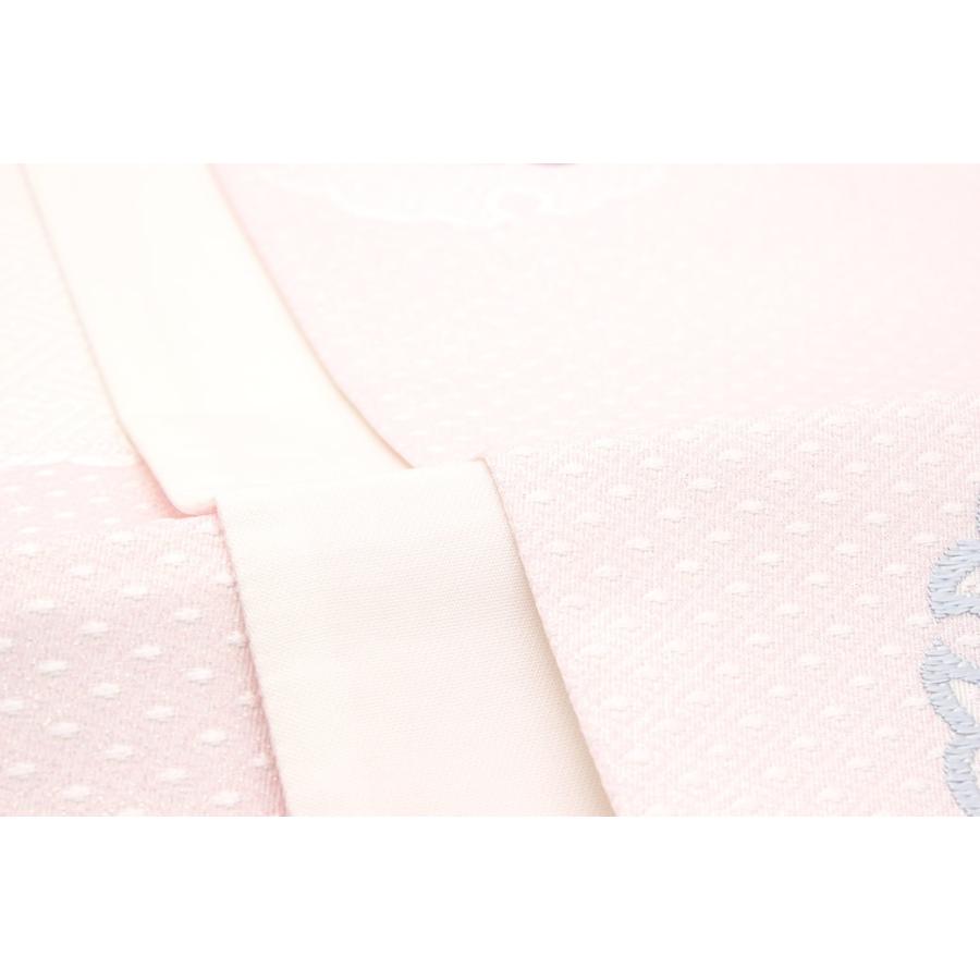 未仕立て】袋帯 訪問着 ピンク 白 雪輪 京都西陣織 加島織物 証紙 565