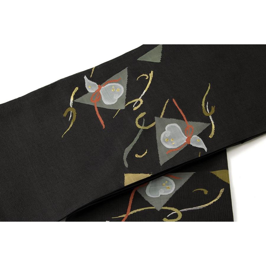 黒地　瓢箪模様 袋帯 黒地 瓢箪模様 袋帯