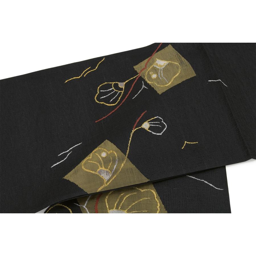 西陣織 弥栄織物 獅子狩 小花紋様 袋帯 新品未使用