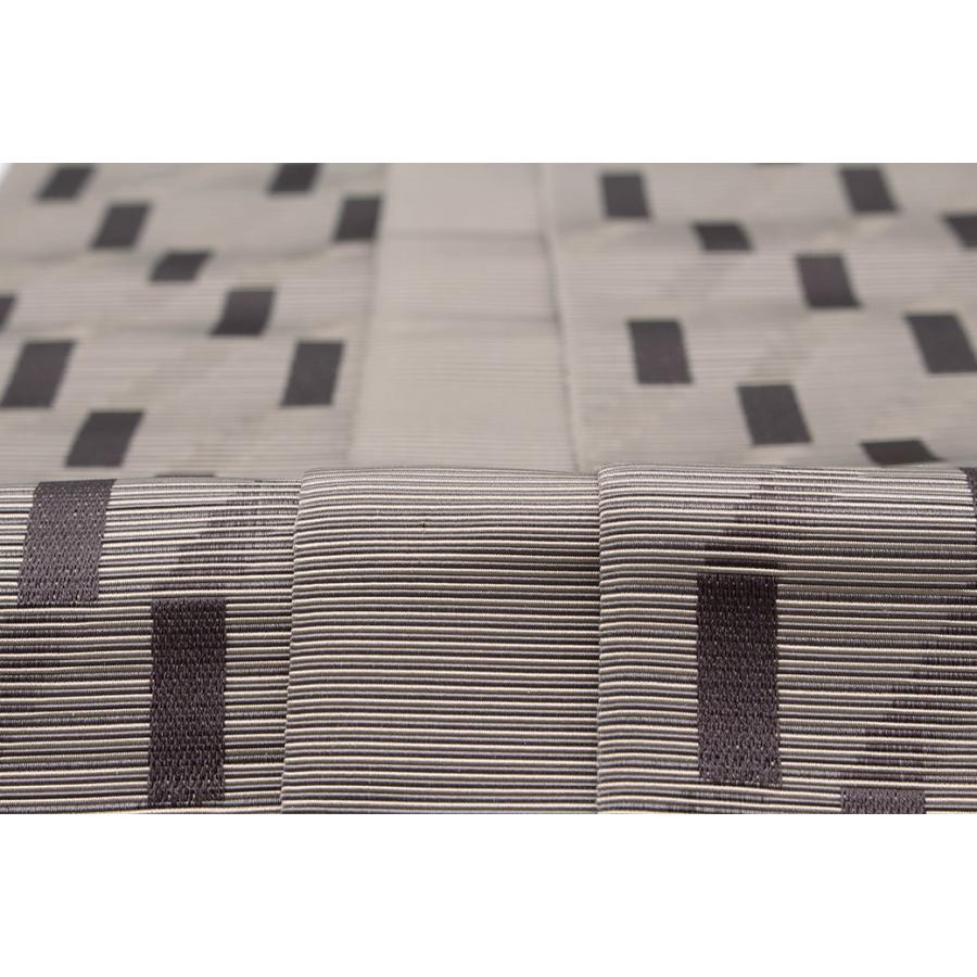 角帯 未仕立て 大倉織物 茶系 ベージュ ブラウン 長方形 縞