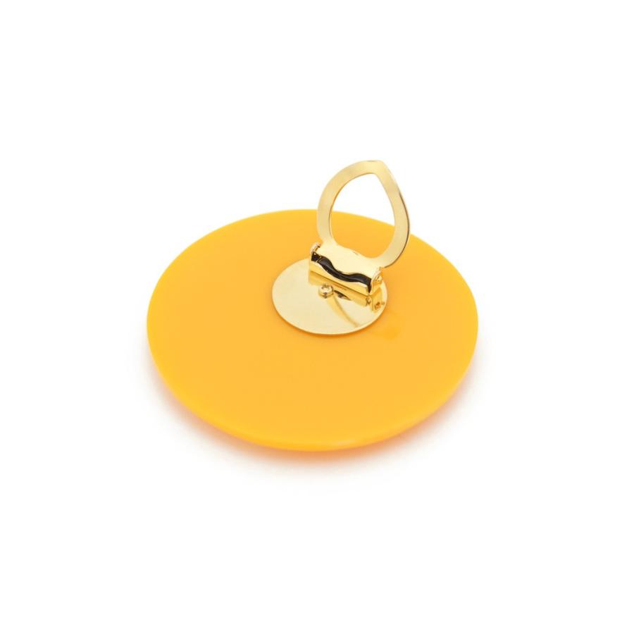 SOUBIEN（創美苑） 帯留め 黄色 イエロー 象牙色 アイボリー 牡丹 花