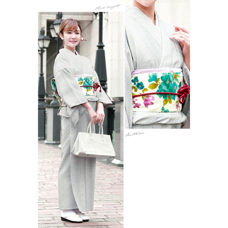 極美品　現代物プレタ　キレイめ　シルクウール極上お着物　ライトグレー白銀鼠 シルク / Silk | Y. & SONS ONLINE STORE