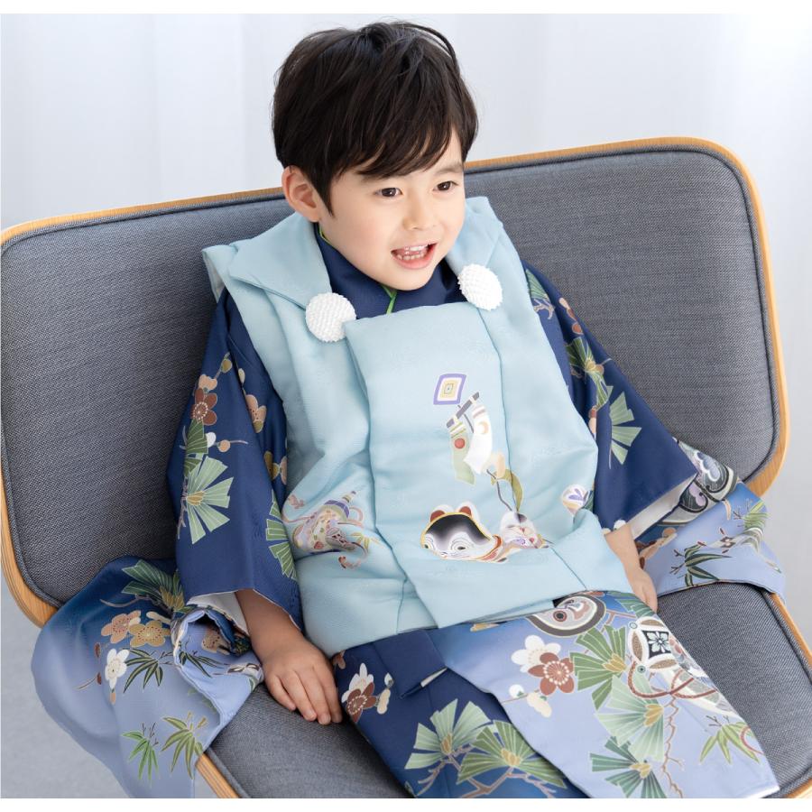 SOUBIEN（創美苑） レンタル 七五三 着物 3歳 男の子 フルセット 紫