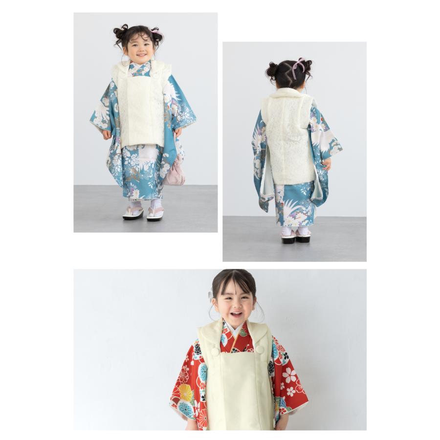七五三 子供用着物フルセット 花柄　水色 選べる】七五三 レンタル 3歳 女の子 フルセット 着物セット 被布
