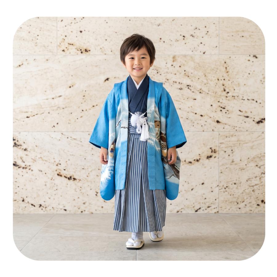 SOUBIEN（創美苑） レンタル 七五三 着物 男の子 5歳 羽織袴 袴セット
